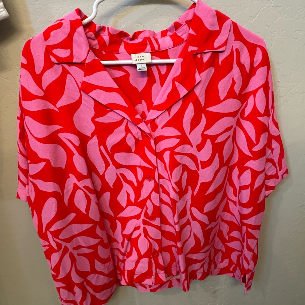 A New Day button up patterned shirt- Large
